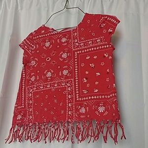 OshKosh girls size 10 red bandana style shirt